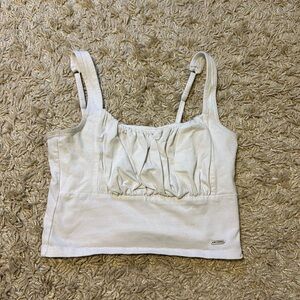 Hollister white tank top size small